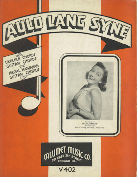 Auld Lang Syne - ukulele song sheet
